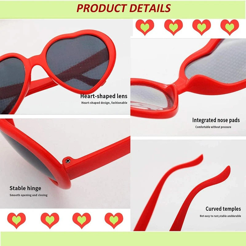Heart Shaped Effects Glasses Watch The Lights Change To Heart Shape At Night