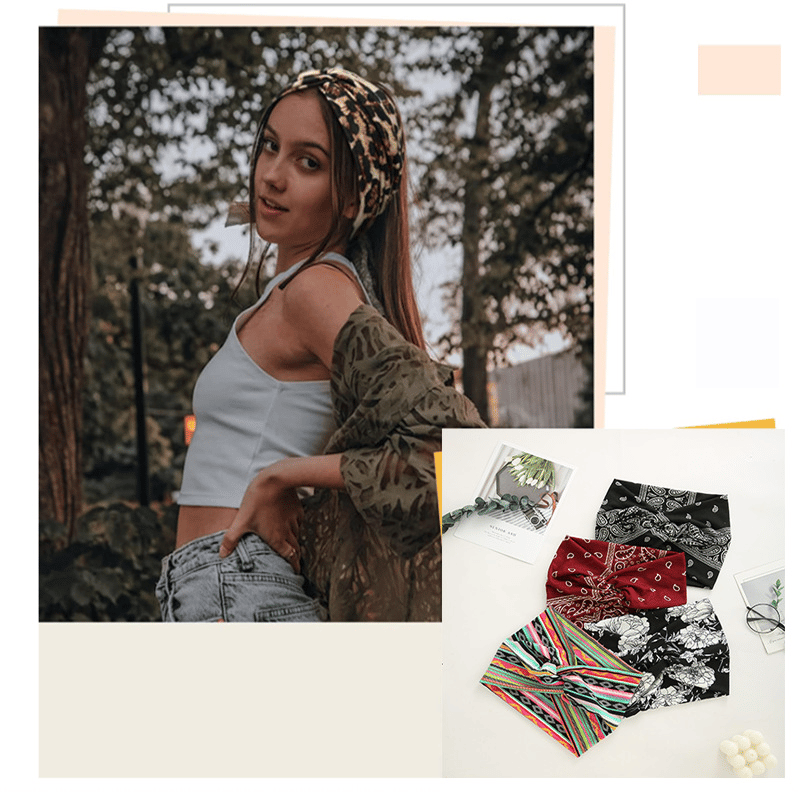 Boho Style & Paisley Print Hair Band