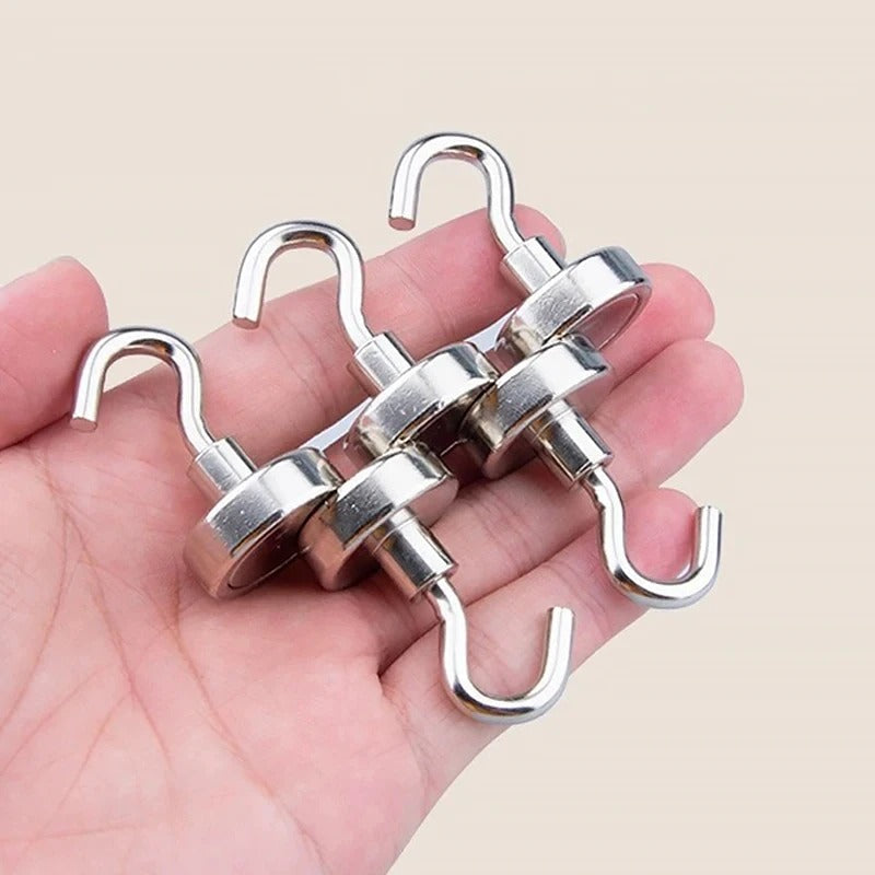 Wall-mounted Heavy Duty Magnet Hook(PACK OF 2)
