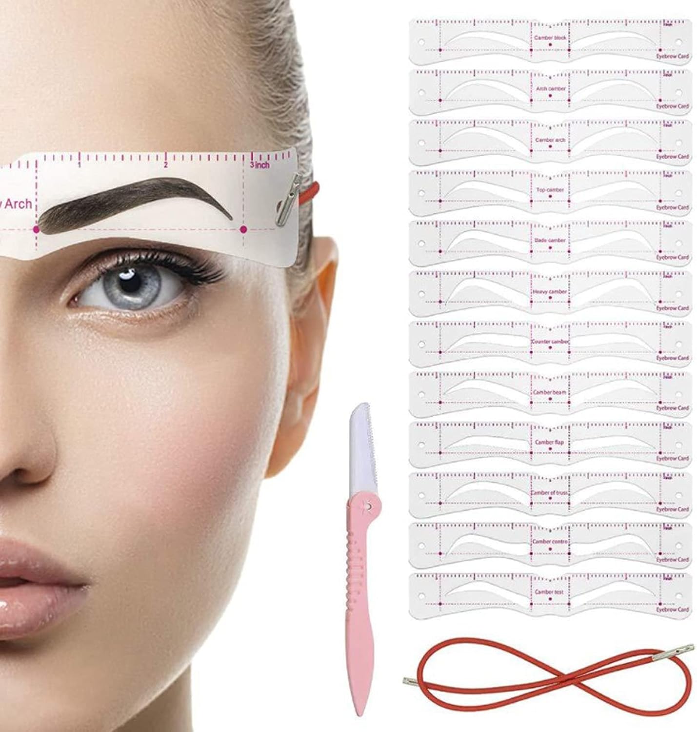 Reusable Eyebrow Stencil Shaper Kit