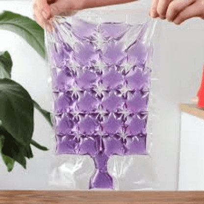 Pack of 10 Self-Seal 24-Grid Kitchen Ice Bags for Easy Ice Cube Making