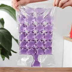 Pack of 10 Self-Seal 24-Grid Kitchen Ice Bags for Easy Ice Cube Making