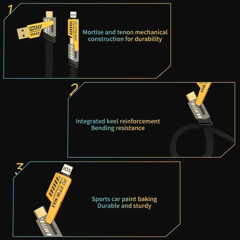 4 in 1 Multifunction Charging Cables