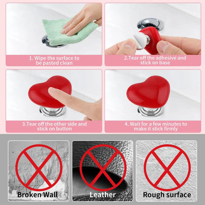 HEART SHAPED TOILET PRESS (PACK OF 3)