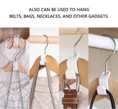 Space-Saving Clothes Hanger Connector Hooks