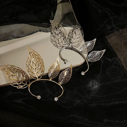 Elf Hollow Leaf Ear Cuffs