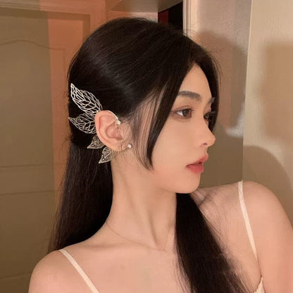 Elf Hollow Leaf Ear Cuffs