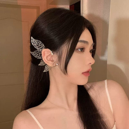 Elf Hollow Leaf Ear Cuffs
