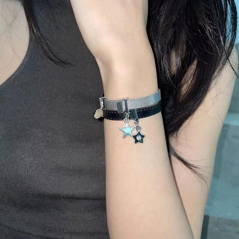 Y2K Star Pendant Adjustable Bracelet