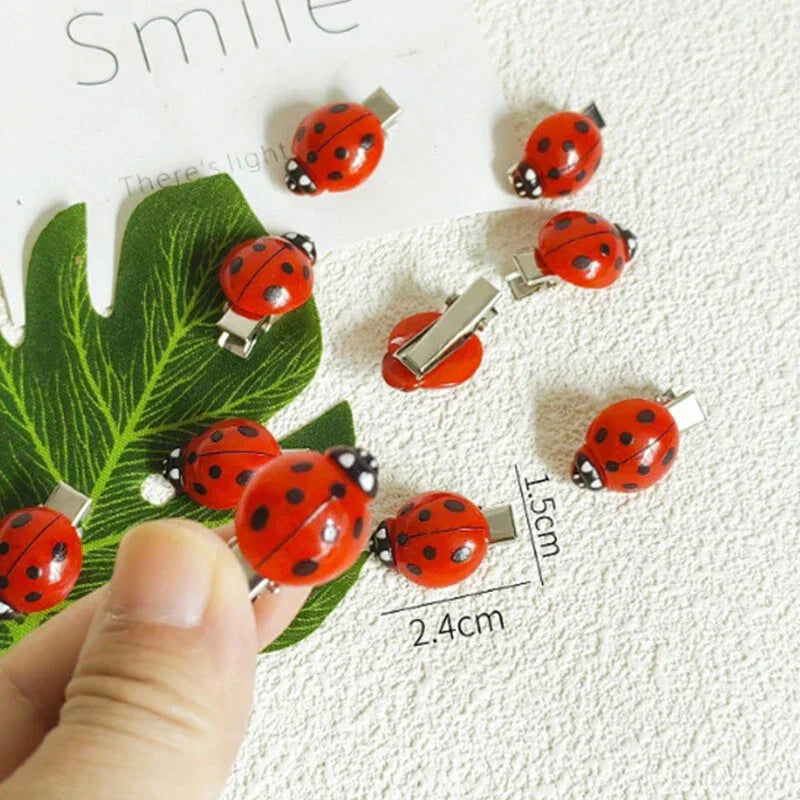 Ladybug Hair Clips