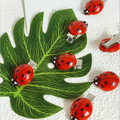Ladybug Hair Clips