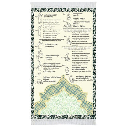 Step By Step - Visual Padded Prayer Mat for Learning Salah