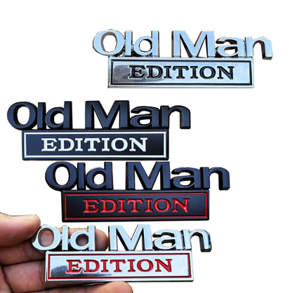 Metal OLD MAN Car Badge
