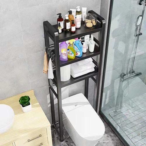 2/3 Tier Black Metal Bathroom Standing Shelf (2 RACKS)