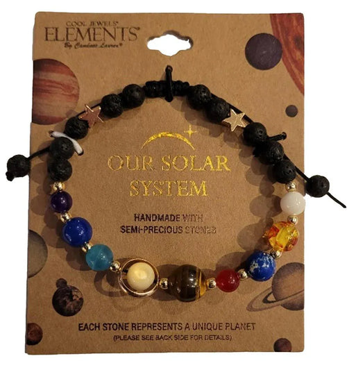 Handmade Bracelet with semi-precious stones - each stone represents a planet in our solar system!